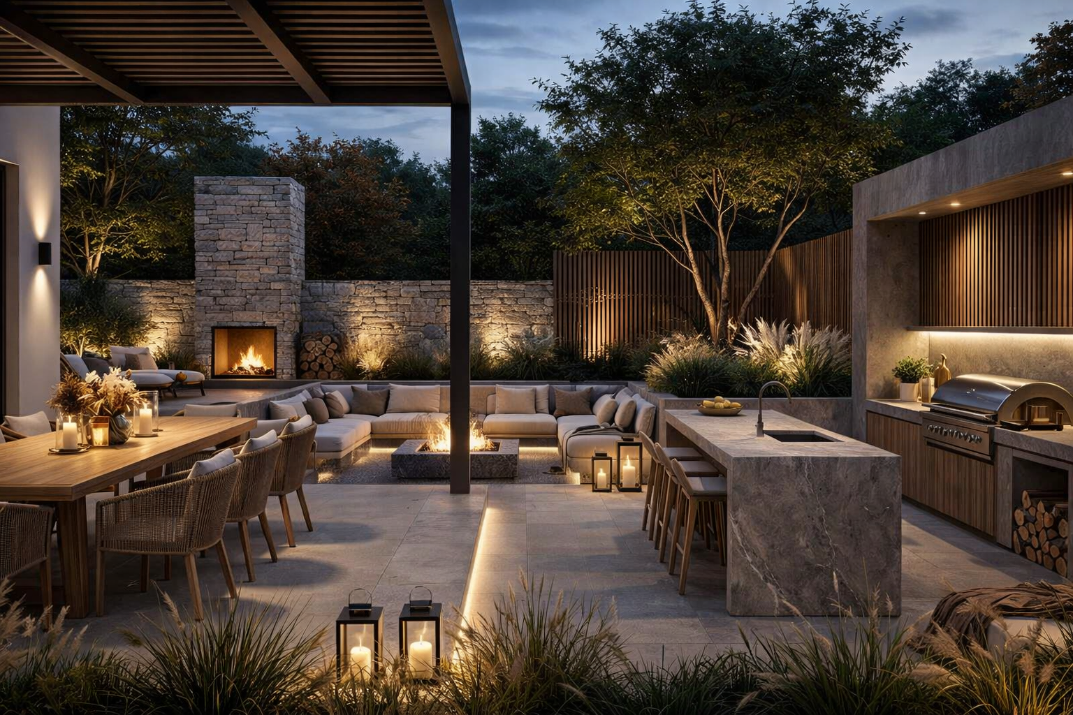 Modern outdoor patio